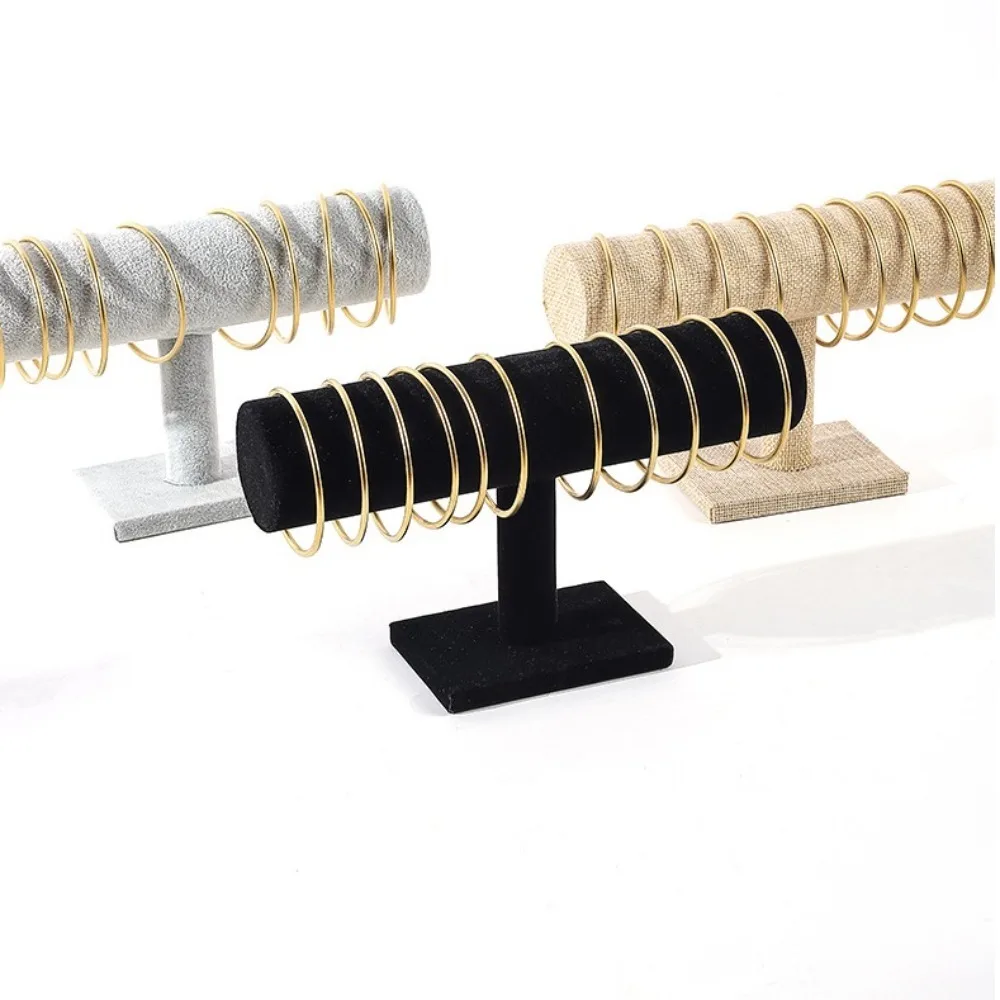 إطار عرض مجوهرات من مادة الجلد السويدي، رف متعدد الطبقات، حامل عرض سوار خفيف الوزن، تصميم أنيق ومتين