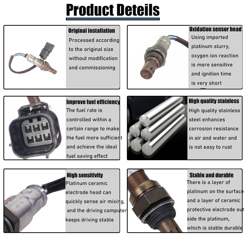 36531-5G0-A11 الأوكسجين الاستشعار ل أكورا MDX RDX RLX TLX 3.5L هوندا أكورد أوديسي ريدجلاين الطيار 3.5L 2013-2017 365315 G0A11 #3