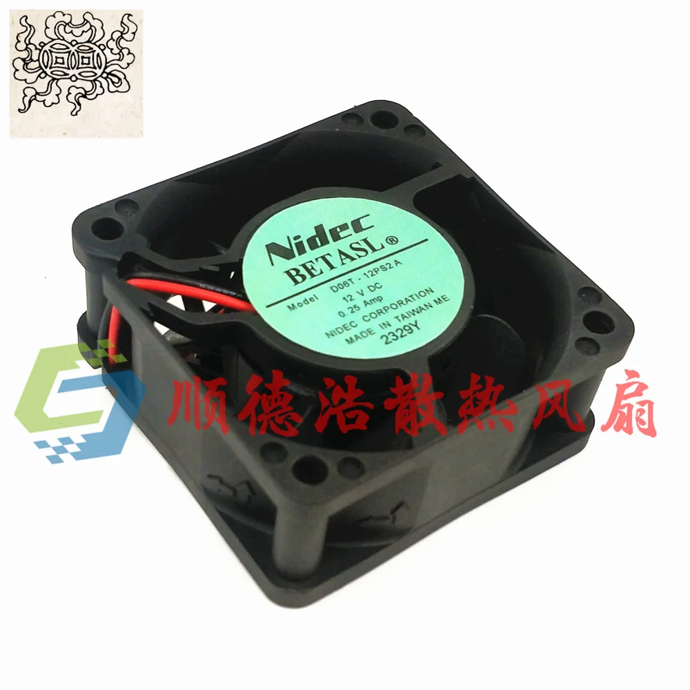 

Ltsf For Nidec D06T-12PS2 DC 12V 0.25A 60x60x25mm Server Cooling Fan