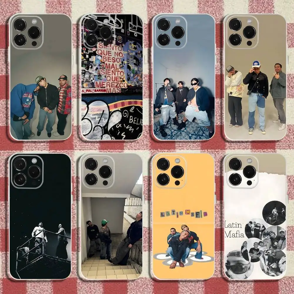 

Latin Mafia Music Group Phone Case For iPhone 16,15,14,13,12,11 Pro,Max,Plus,X,XS,XR,SE,Mini Transparent Silicone Soft