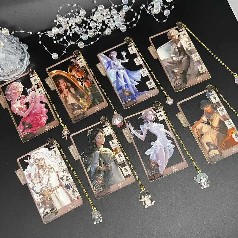 

Game Identity ⅤGenshin Impact Cheerleader Mavuika Emily Dyer Grace Hollow Out Brass Metal Bookmark Cosplay Pendant Gif