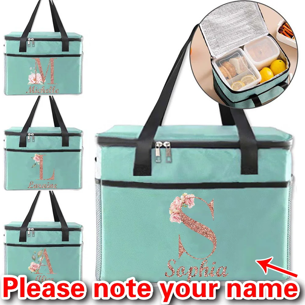 

Personalized Customized Outdoor Camping Lunch Bag Refrigerator Travel Tableware Portable Insulation Bag Picnic