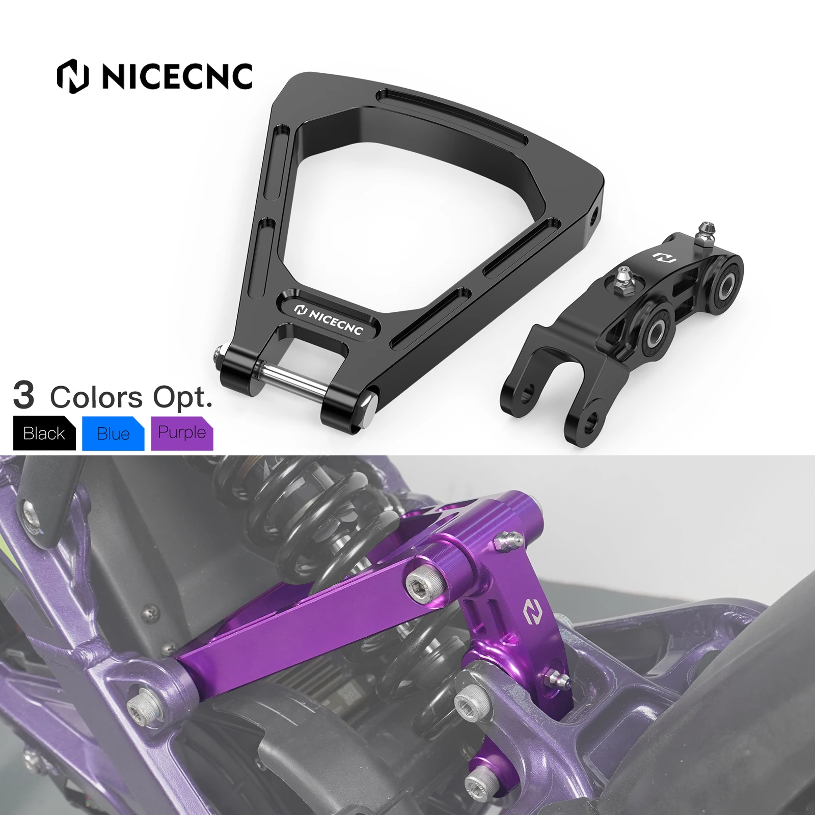 

NICECNC Reinforced Shock-absorbing Triangle Bracket & Rear Suspension Linkage For Surron Light Bee X S L1E For Segway X160 X260