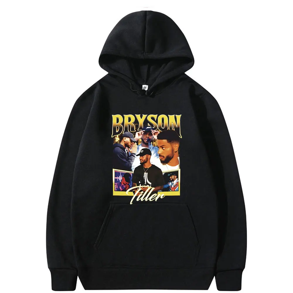 Rapper Bryson Tiller Hip Hop Oversized Hoodie Men Women Casual Hooded Sweatshirt Male Fashion Hoodies Men's Vintage Streetwear