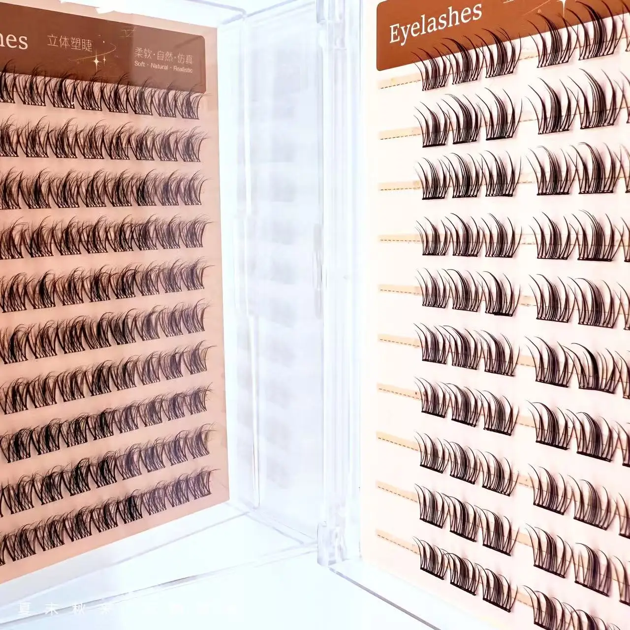 DIY Makeup 10 Rows Segment Self-Adhesive Curly Lash Cluster, Glue-Free False Eyelashes Easy to Apply