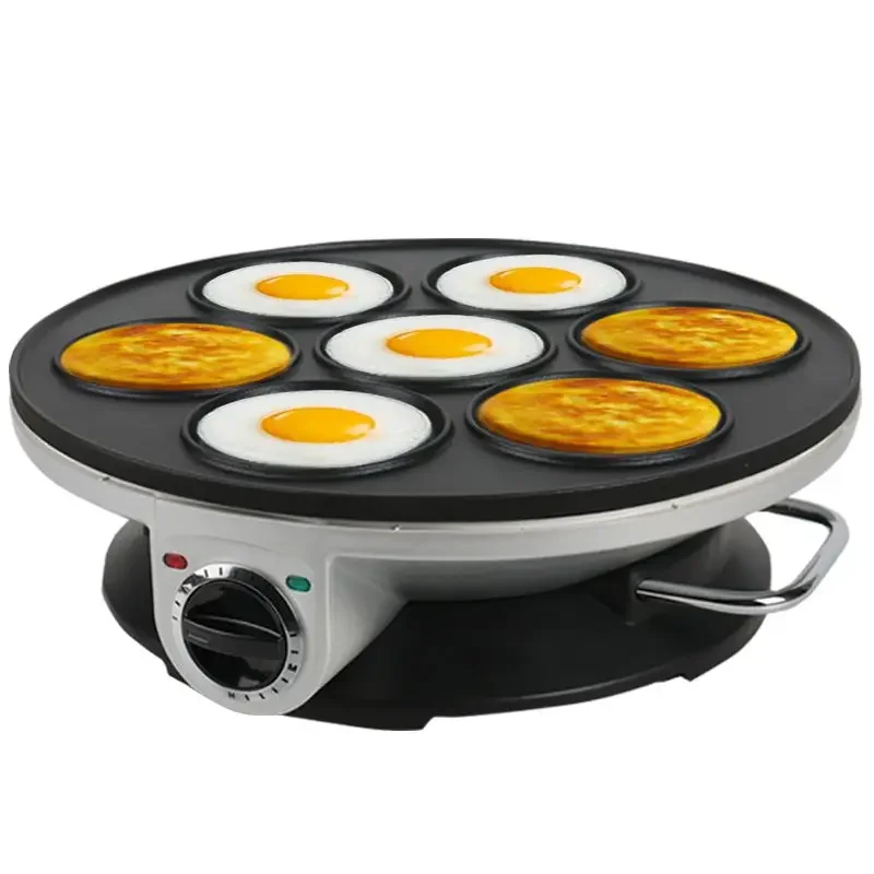 home Crepe Maker Non-stick Pancake Machine Multifunction Electric baking pan machine 7-hole pancake machine Breakfast Machine1pc