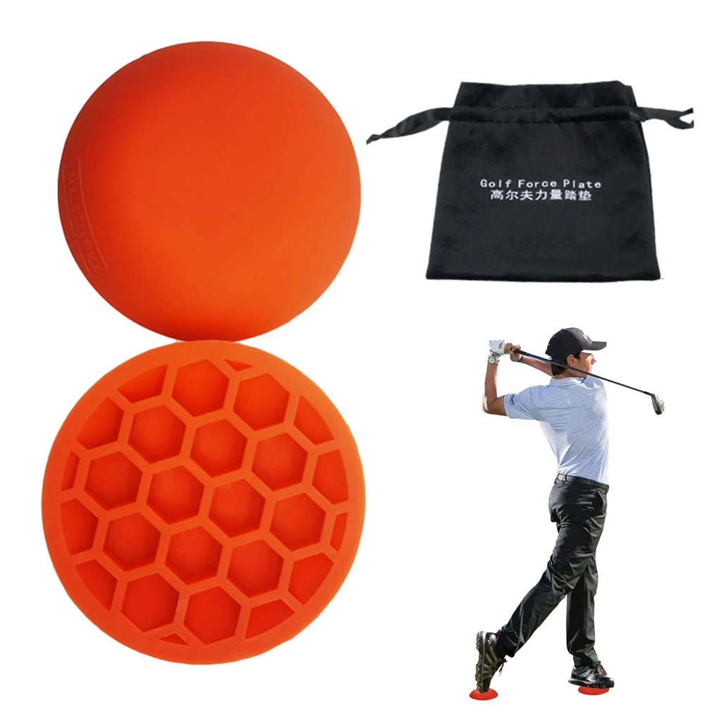 Golf Training Force Plate Step Pad, Ground Reaction Force Pad, Rubber, Anti-Slip, Fit for Golf Swing, Chipping, Putting Training