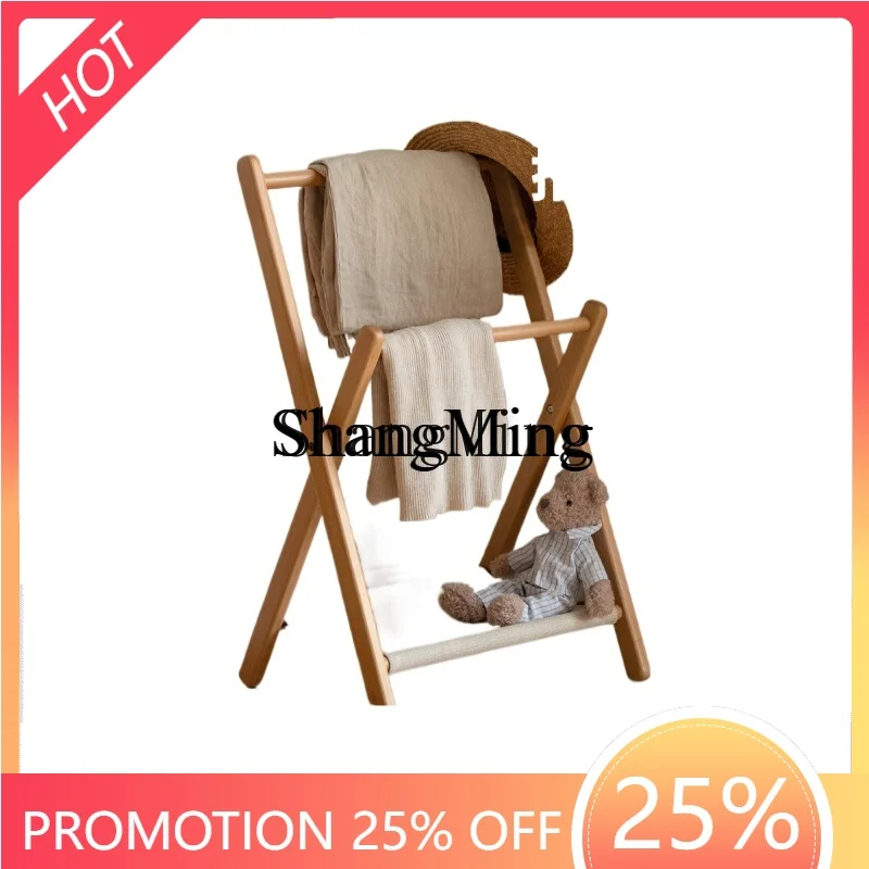 

ZYY: Усовершенствованная изысканная вешалка из массива дерева, с витым каркасом, для спальни, с вторичным сетчатым покрытием, для сушки одежды