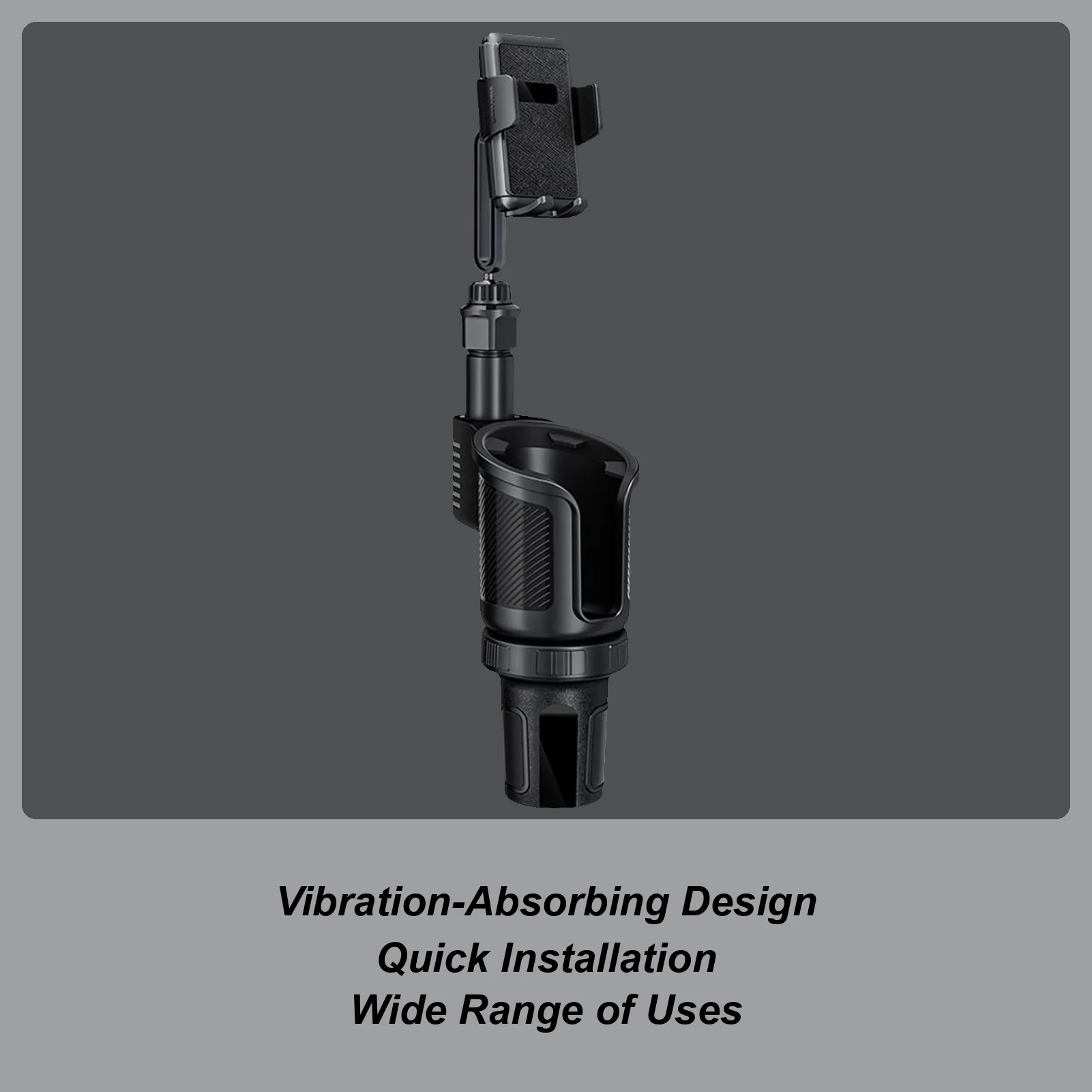 Cup Holder Phone Mount 2 In 1 Drink Adapter With Phone Mount 360 Degree Rotation Car Drink Holder For Vehicle Truck Driving