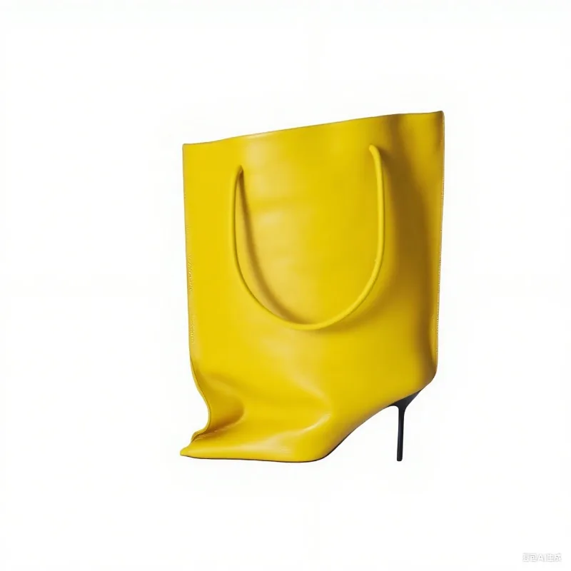 

2025autumn Andwinter Newpointed Fashionmetal Chain Sleeve Short BootsEuropean AndAmerican Women's Sexy Fashion Showbanquet Shoes