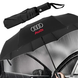 Car Logo Fully Automatic Folding Umbrella Anti-UV Accessories For Audi S line A4 b8 b6 b7 b9 A3 8p 8v A6 c7 c6 A5 Q5 A1 RS TT 8V