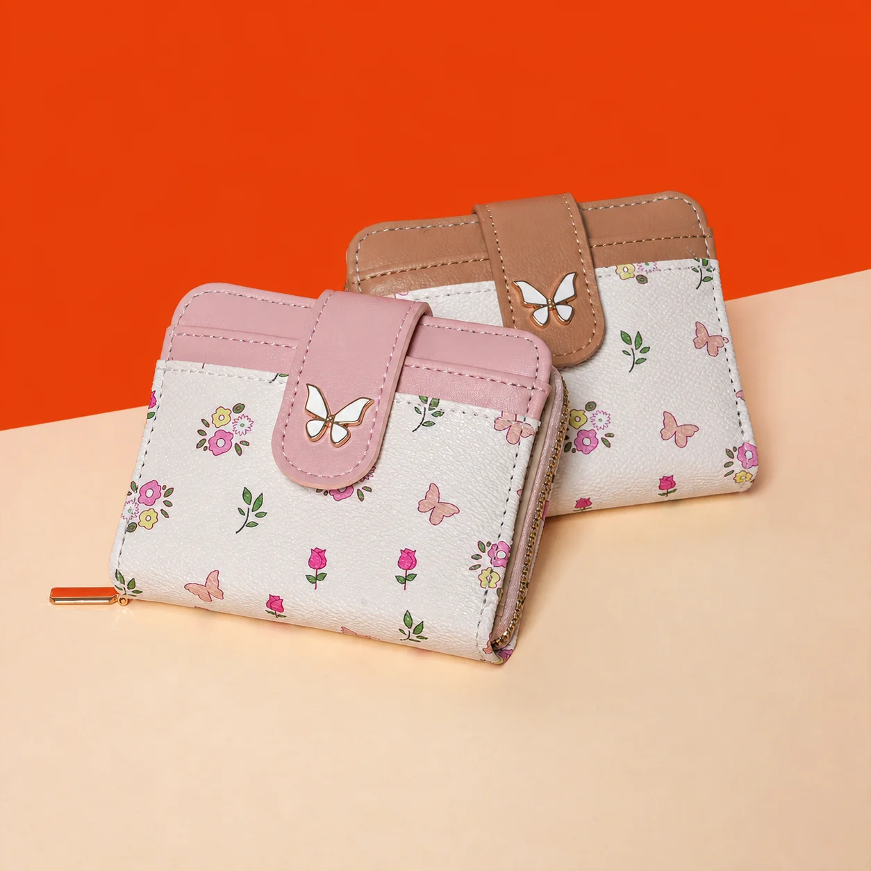 Coin Purse Pu Leather Card Holder Women'S Wallet Lightweight Pu Leather Wallet For Women Cards Documents