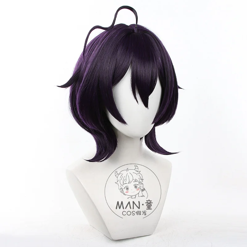 أريد أن أكون فتاة سحرية ماتوي تونوموري/ماجيا بايزر شعر مستعار كوسبلاي شعر قصير محاكاة فروة الرأس هدية الهالوين #2