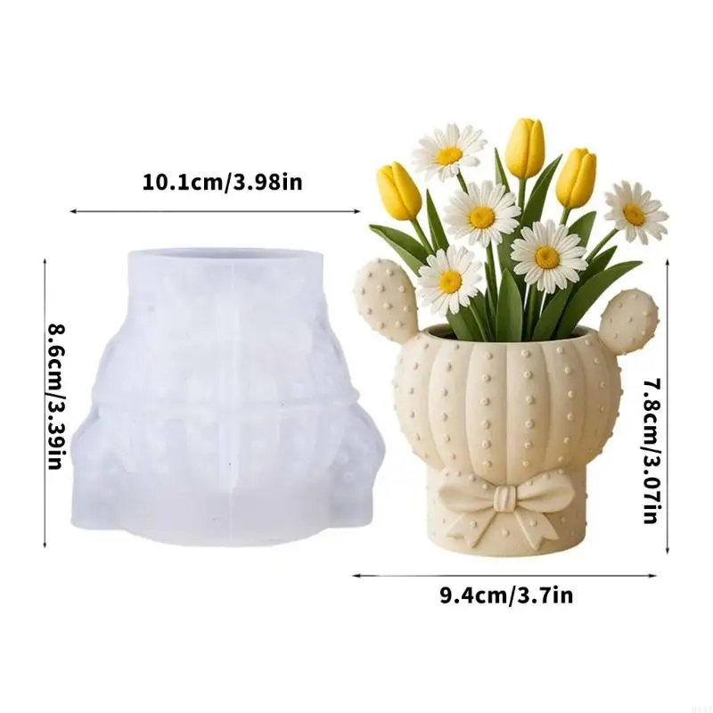 91AF سيليكون الفربيون حاوية قالب الزهرية قوالب حاويات النباتات قوالب مناسبة للمجوهرات صب الراتنج والمنزل