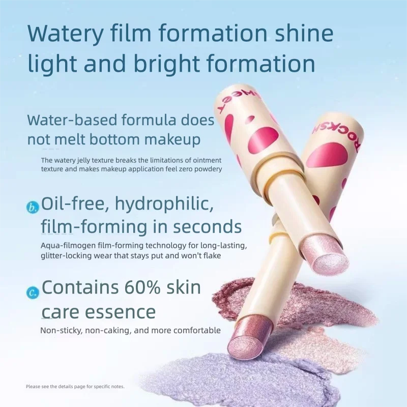 Rock Sweetheart Sparkling Eyeshadow With Small Diamonds, Galaxy Spectrum, Water-like Pearlescent Smoky Eye Makeup, Earth Tones