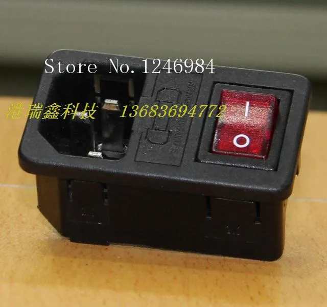 [SA]STEDAY AC AC power outlet socket with a triangle triple seat belt red switch 2117-1S--20pcs/lot