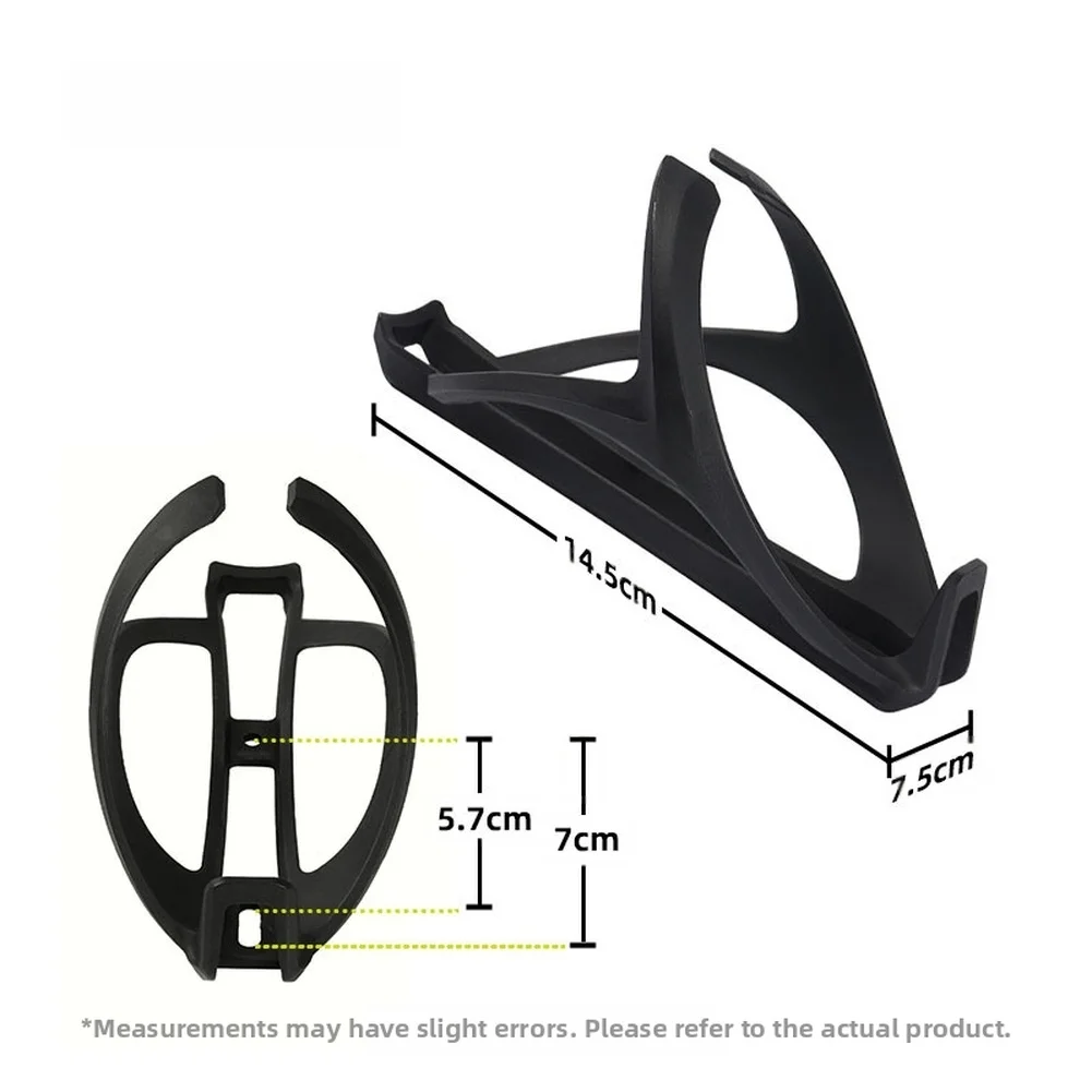1Pc Bike Water Bottle Cage Nylon And Glass Fiber For 75mm Diameter Bottles With 2 Screws Black