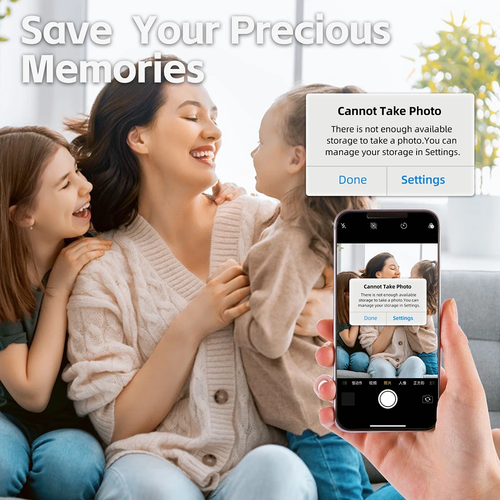 Disco duro externo portátil, dispositivo de almacenamiento para Android e iOS, 5000mAh, 500G/1TB, fuente de alimentación