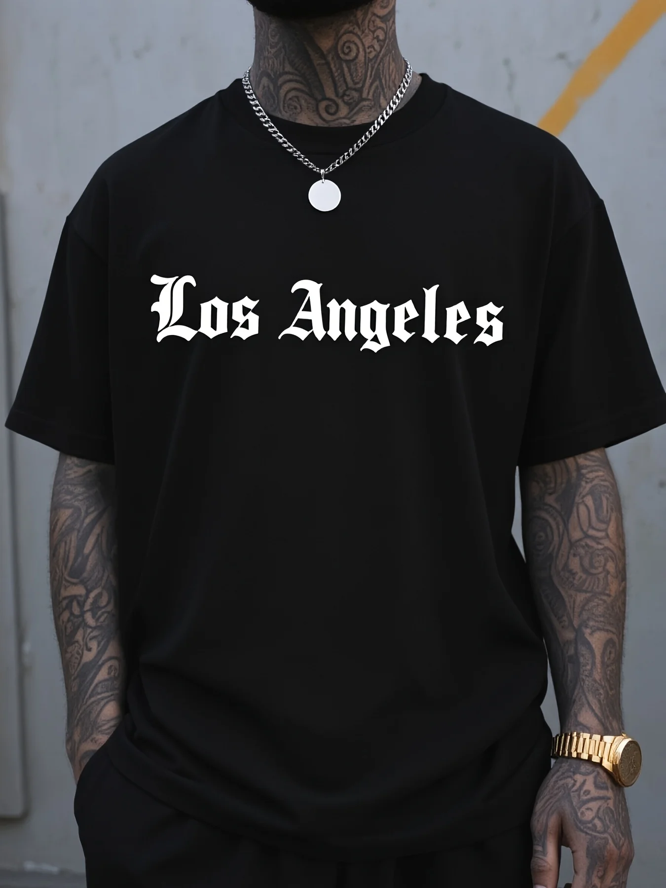 Men's Royal Blue Printed T-Shirt, Casual Round Neck Short-Sleeve Breathable Knit Fabric, Comfortable and Stylish Letter Print Design for All Seasons, Adult Local Delivery Warehouse Delivery, Men's Clothing, Vintage Casual Short-Sleeve T-Shirt, Round Neck
