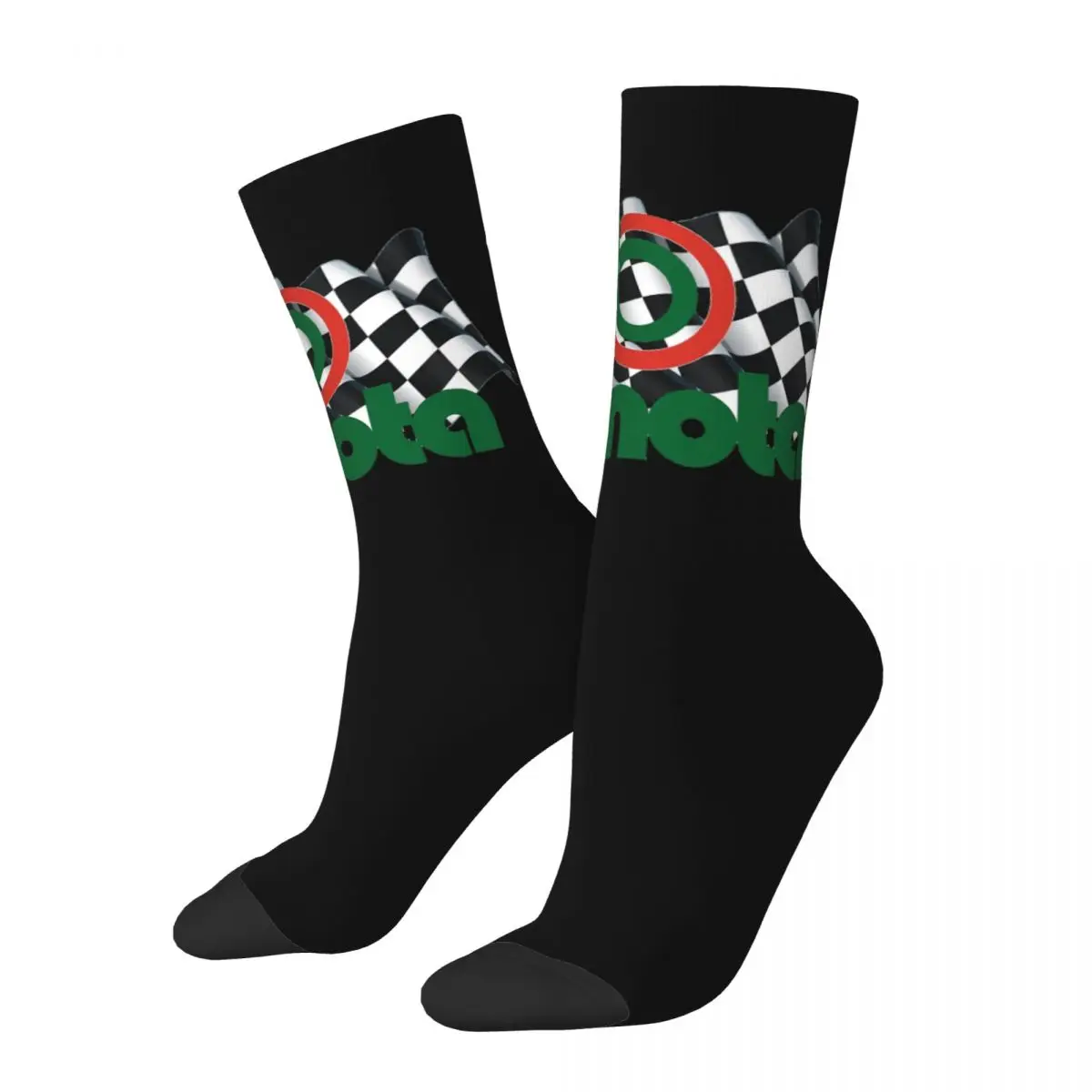 Hip Hop Vintage Checkered Flag Crazy Men's compression Socks Unisex Bimotas Auto Parts Harajuku Pattern Printed Crew Sock Boys