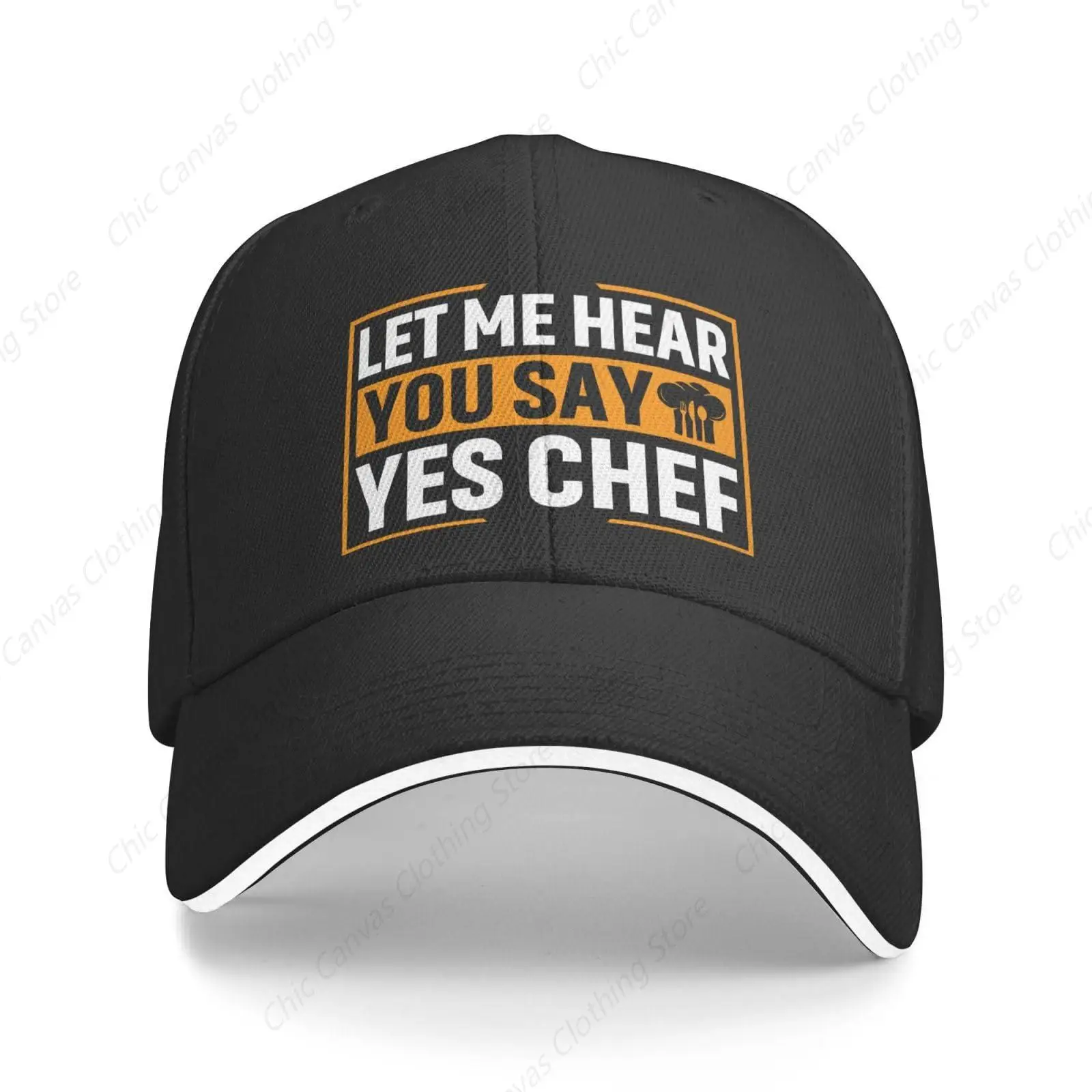 Let Me Hear You Say Yes Chef Baseball Cap Daily Outdoor Baseball Cap Breathable Sunshade Hat Adjustable Outdoor Sports Hat image 2