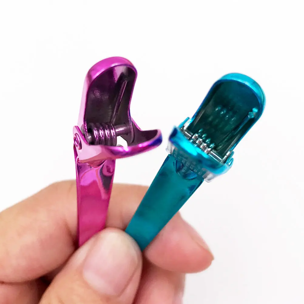 

12Pcs Salon Clips Alligator Design for Hair Fixing No Mess Coloring Experience Lightweight and Portable Rosy Hairdressing Clips