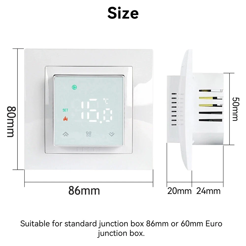 MINCO HEAT Smart WIFI Thermostat 3 Colors Temperature Controller 3A 16A for Water/Electric Floor/Gas Boiler Google Home Alexa