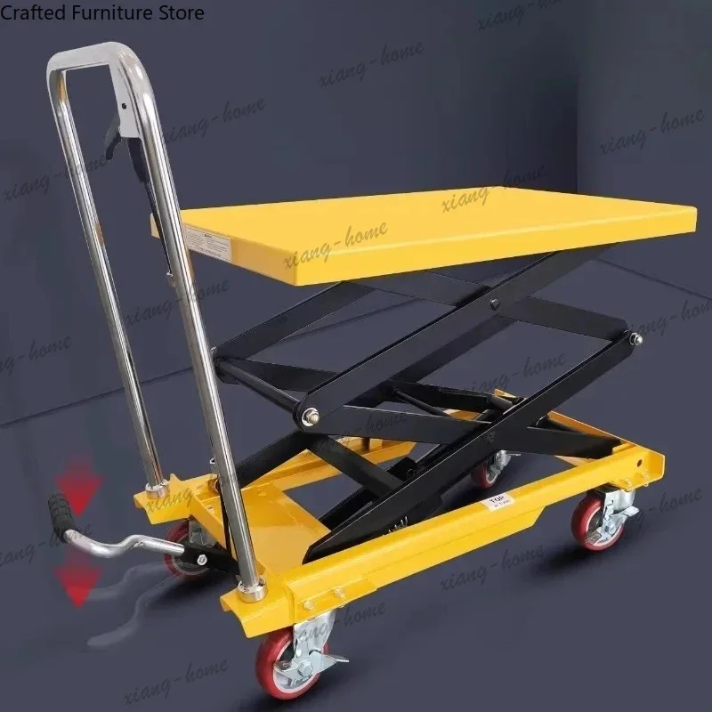 Best Sellers Four Hydraulic Lift Trolley Logistics Transportation Lift Trolley Turnover Commercial Furniture Carrello Di Solleva