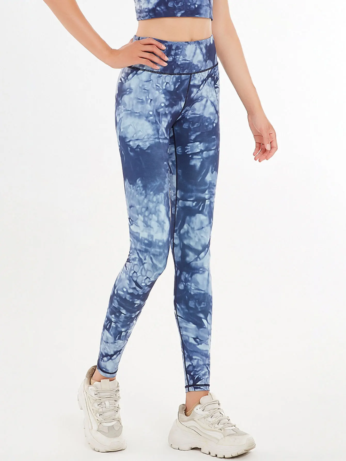 Leggings slim a vita alta da donna Abbigliamento sportivo casual con stampa completa per pantaloni alla moda autunno inverno quotidiani