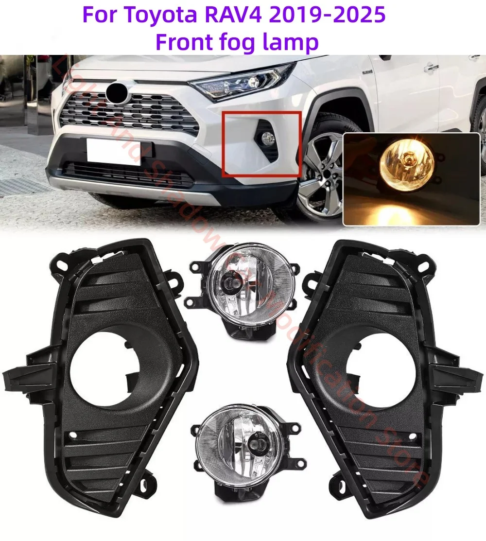 

Для Toyota RAV4 2019-2025 светодиодные передние противотуманные фары в сборе, дневные ходовые огни, комплект противотуманных фар, обновление, автомобильные детали, украшение