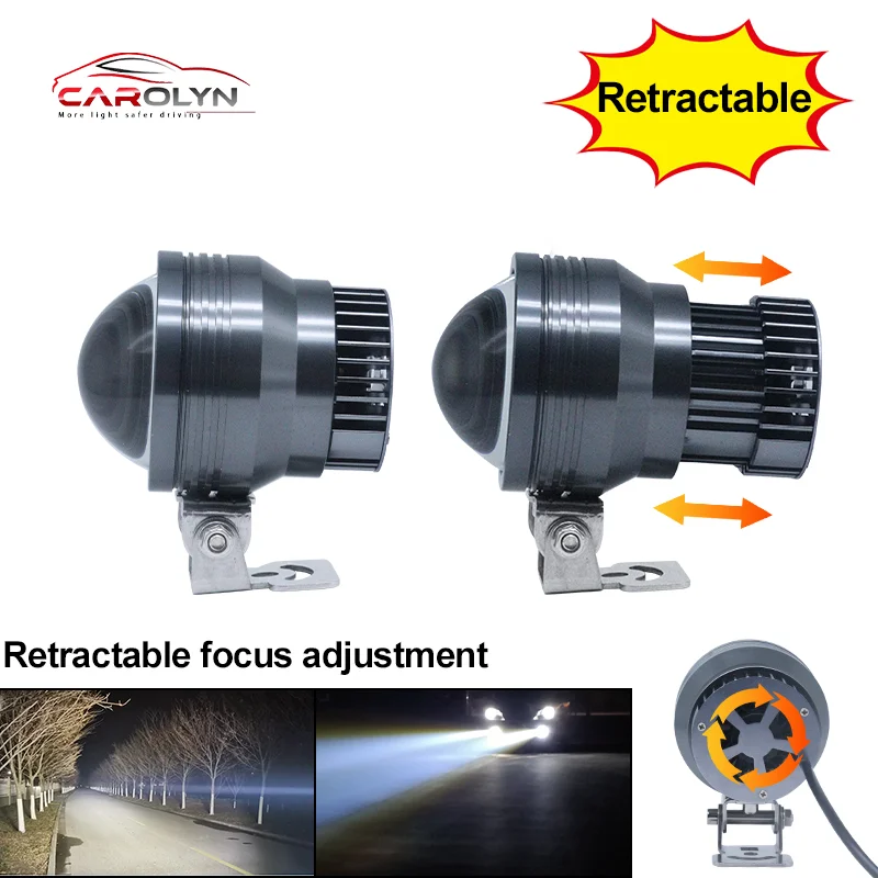 Carolyn Focal Adjustable Strong Laser LED Fog Driving Light for Car/Motorcycle Fog Lamp Headlight Far Beam 4x4 Truck Auto Lamp