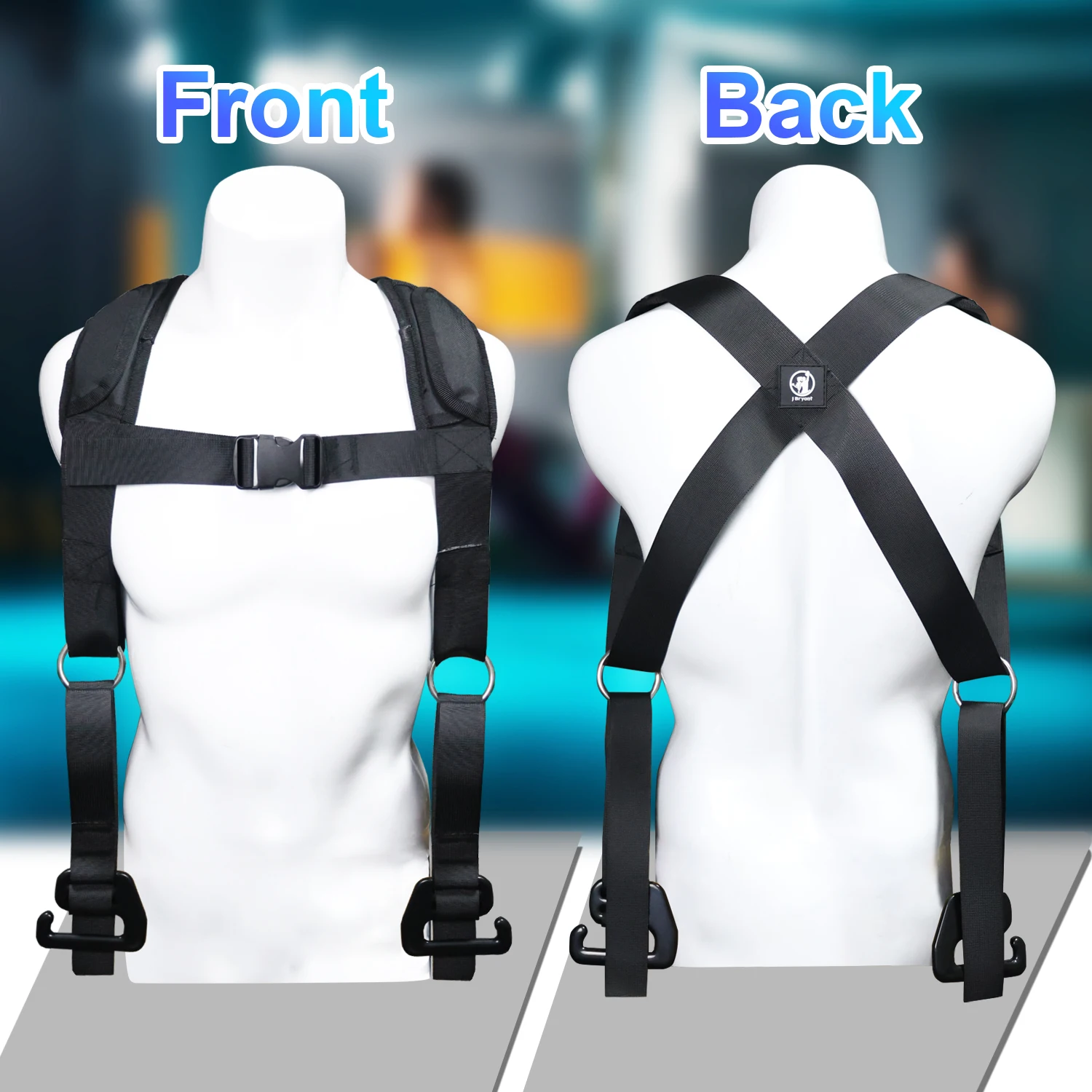 Squat Harness Vest for Resistance Bands – Adjustable Training Strap with Padded Shoulder Support Squats & Functional Workouts