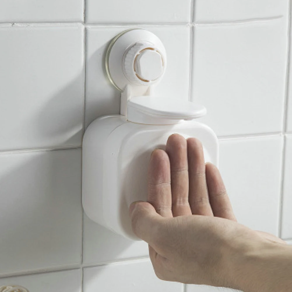 

Plastic Soap Dispenser Wall Mounted Manual Liquid Pump Foaming Hand Dispenser Non-Slip Button Transparent Window