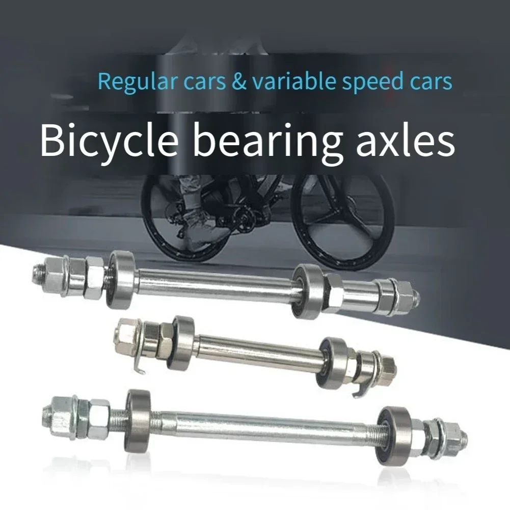 1 conjunto de eixo dianteiro e traseiro para mountain bike, liberação rápida com 6000 rolamentos para 6-8 velocidades, fácil de usar e instalar, acessórios de ciclismo