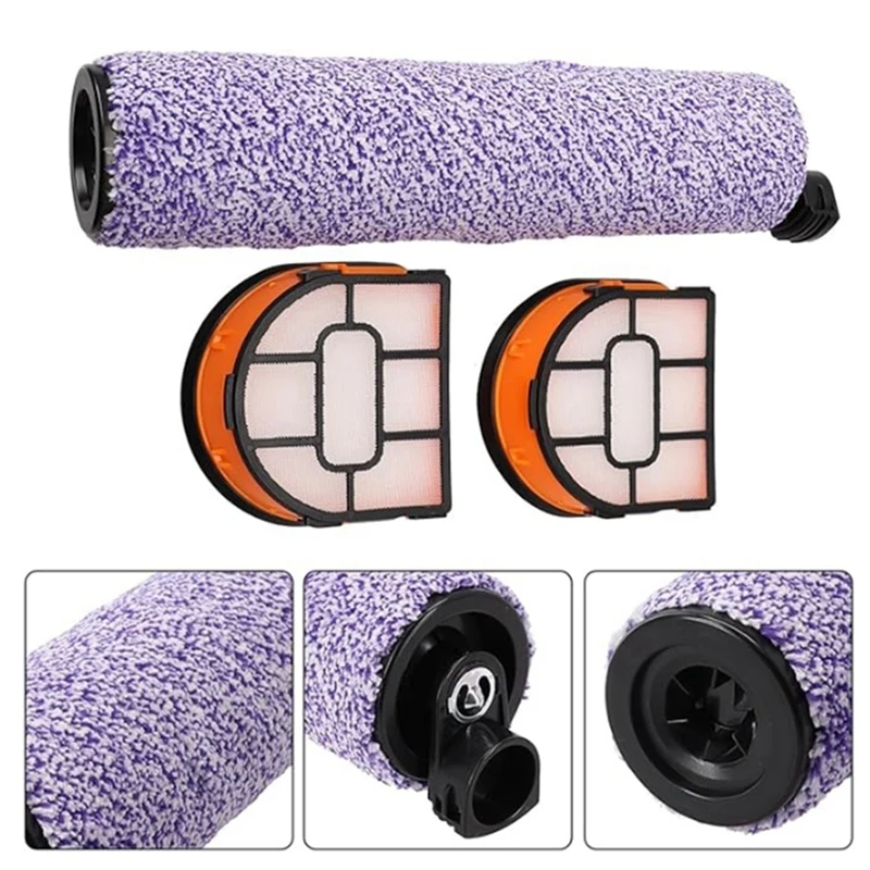 WDB1F2 Replacement Brushroll & Filter Bundle for Shark Hydrovac WD101 WD201 WD100 WD200 AW201 Vacuum Cleaner Parts,A