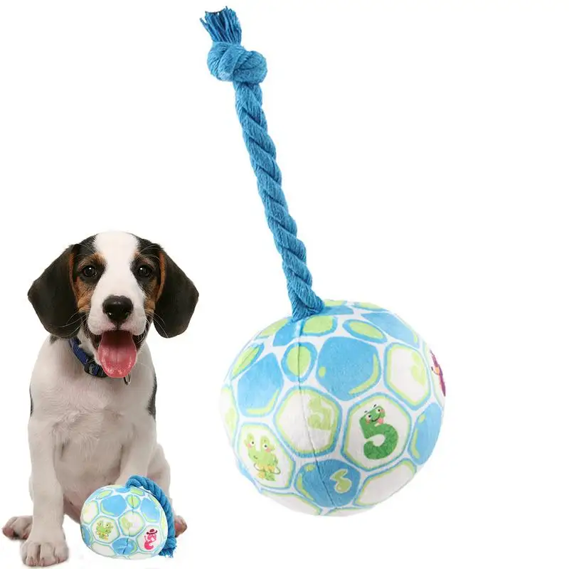 Dog Soccer Ball Outdoor Dog Toys Dog Ball Dog Toy Ball Colorful Gentle Cotton Rope Giggle Ball For Large Dogs Home Birthday