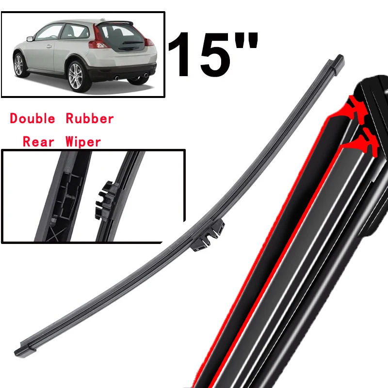 

Car Wiper 15" Rear Wiper Blade For Volvo C30 2006 - 2009 Windshield Windscreen Clean Tailgate Window Car Rain Brush