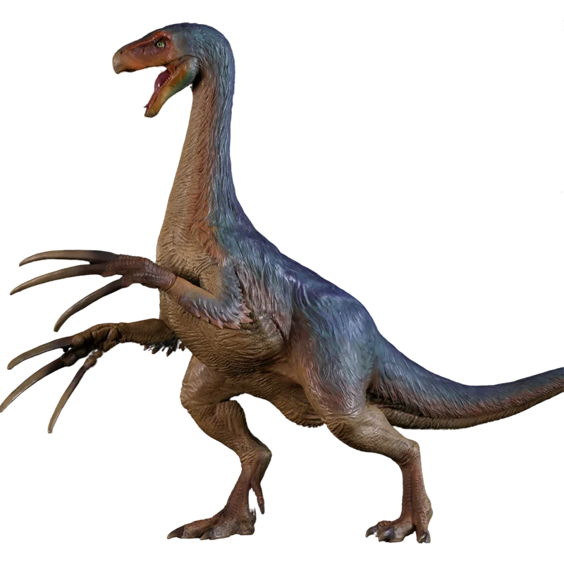 En stock, modèle de griffe de Therizinosaurus Nanmu, modèle de dinosaure Therizinosaurus, figurine d'animal, collection, décoration de scène, cadeau, jouet