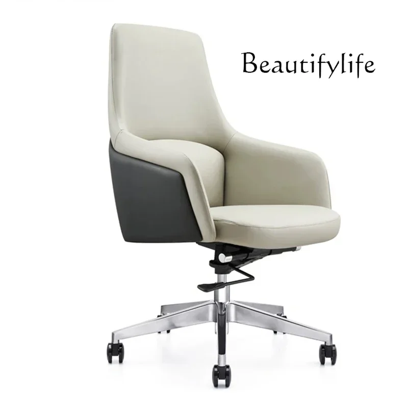 

High-end computer swivel chair study modern light luxury boss chair Italian office reception chair