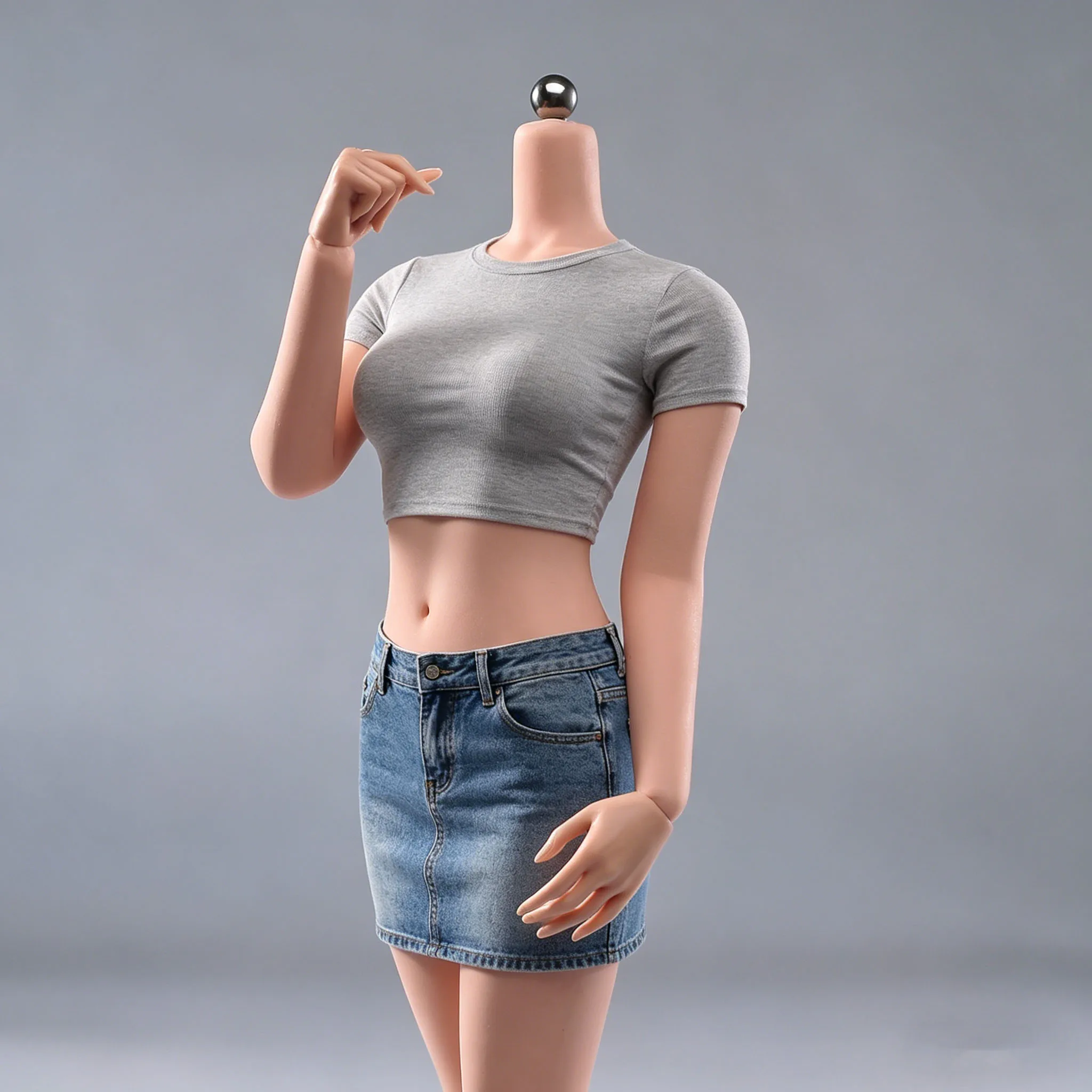 T307 T303 T302 AB001 1/6 Maßstab Weiblicher Körper mit Großen Brüsten Nahtloser Körper 12'' Super Flexibler Actionfigur-Körper Puppenmodell Spielzeug – Detail 9