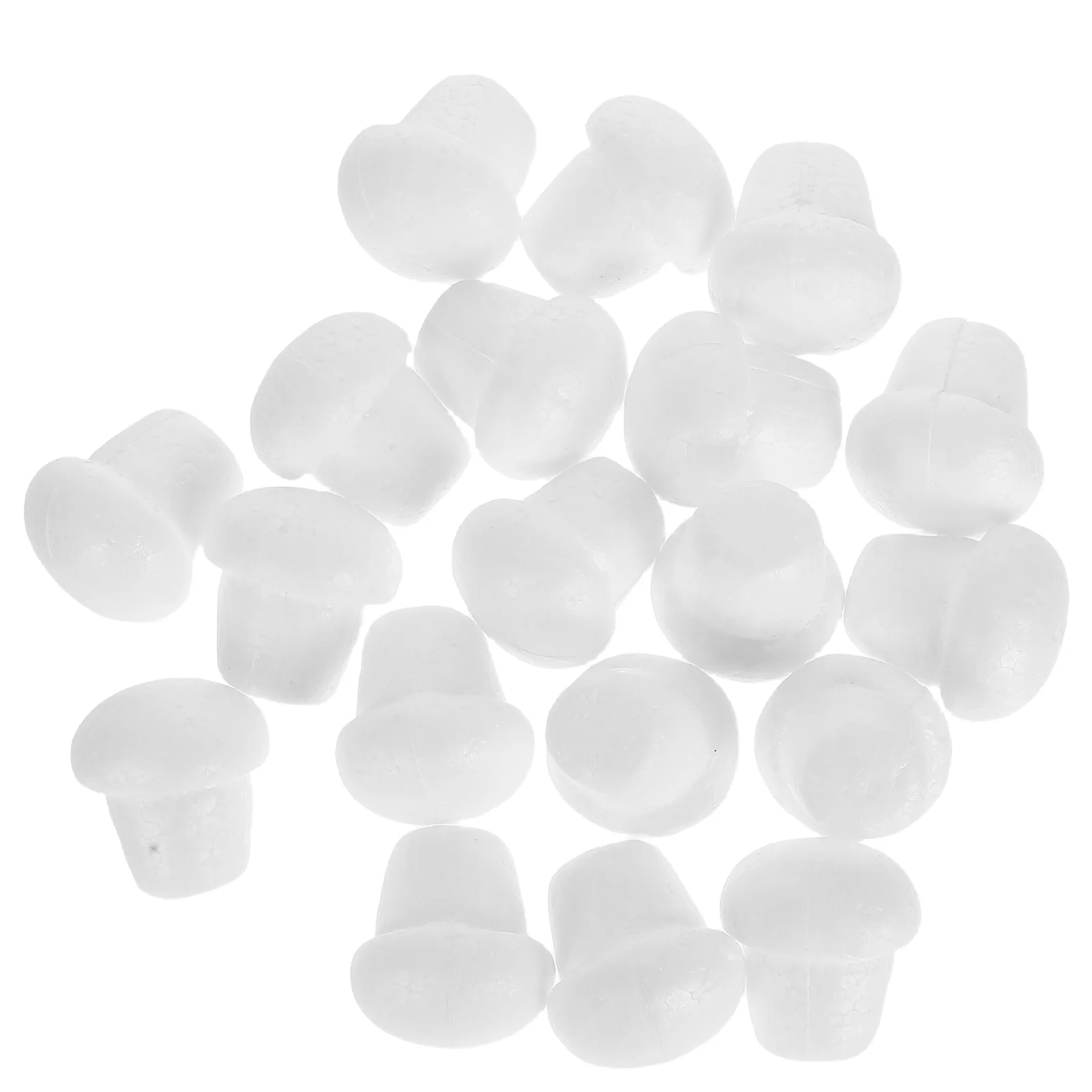 

20pcs Foam Mushrooms Decorative Unpainted Realistic Lightweight For Diy Art Projects Garden Home Decoration Craft Figurines
