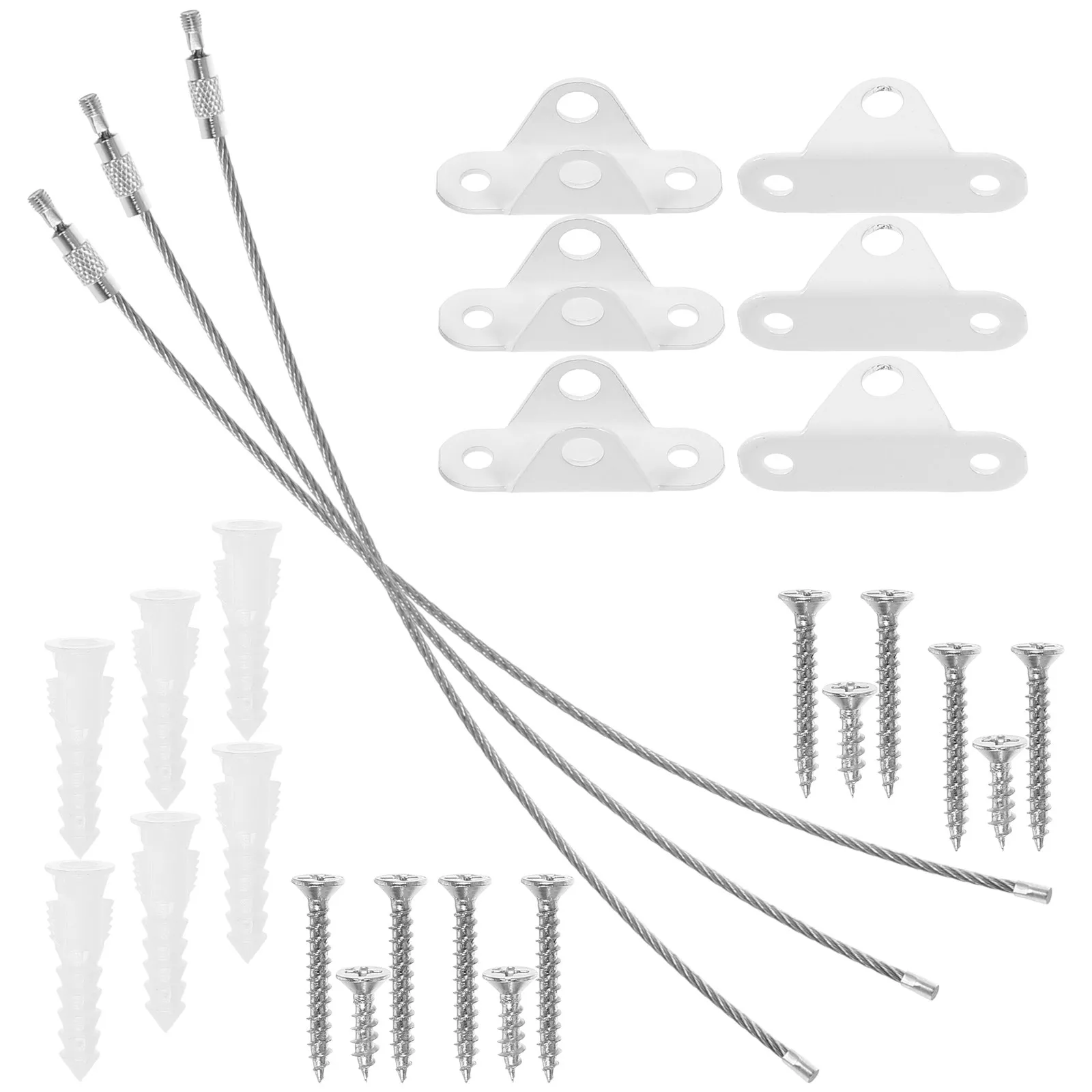 3 set Anti Tip Furniture Straps Adjustable Steel Anchors For Home Baby Proofing Heavy Furniture Wall Mount Kit