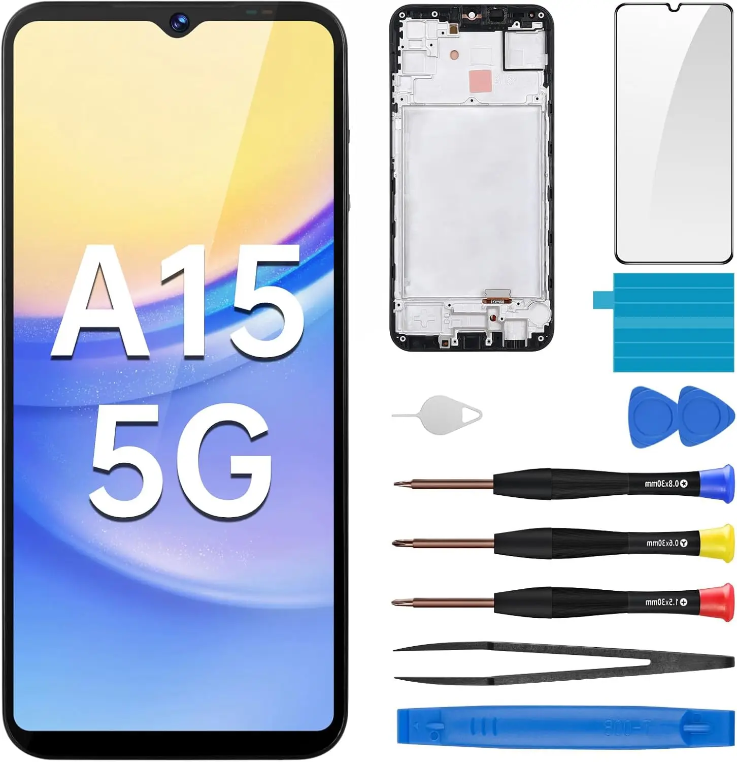 

Замена AMOLED-экрана для A15 5G с рамкой, сенсорный AMOLED-дисплей в сборе, полный комплект для ремонта