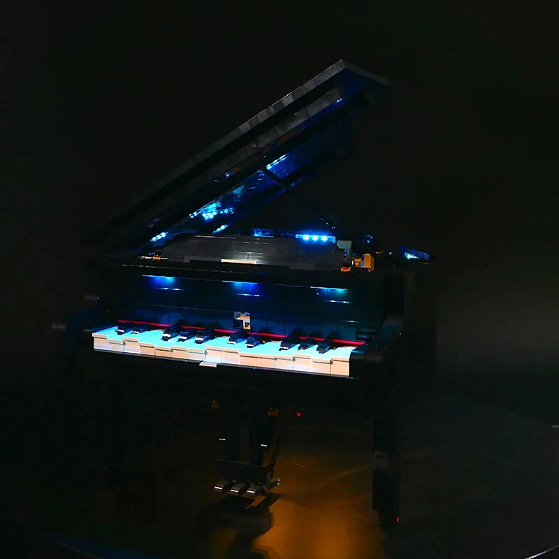 طقم إضاءة LED RC DIY لسيارة Grand Piano LEGO 21323 (إضاءة LED فقط، بدون نموذج كتل)