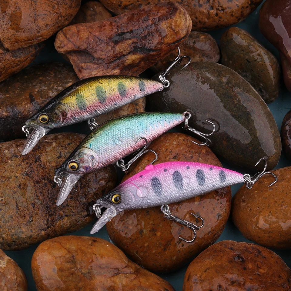 Walk Fish 55mm 5,2g Minnow Köder sinkendes Angeln Süßwasser Forelle Hecht Köder Japan Angel köder Pesca künstliche harte Köder Elritze