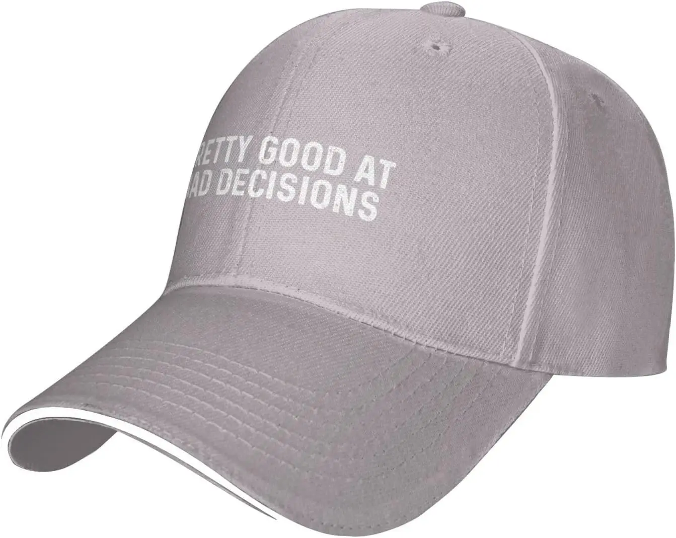 Pretty Good at Bad Decisions Hat for Women Baseball Hat Funny Hat