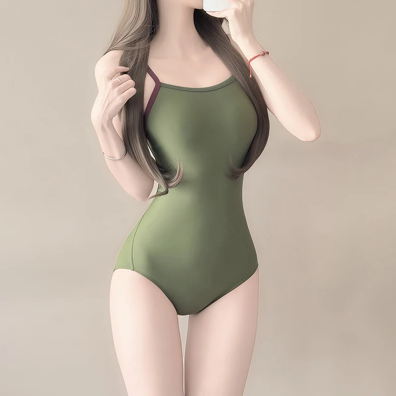 Sexy Backless One-Piece Surfing Swimsuit Women's Professional Style Quick Dry Removable Chest Pad No Sleeve Competition Swimwear