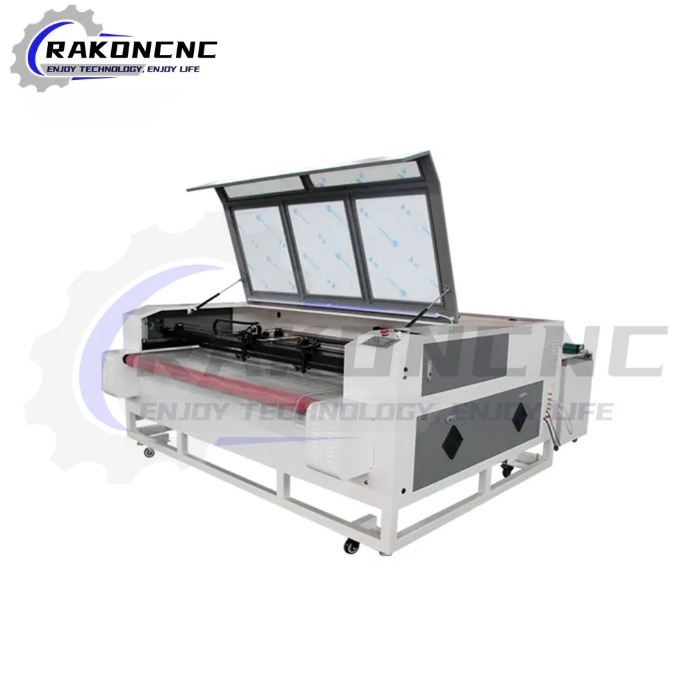 

High Speed 80W 100W 130W 150W Auto Feeding CO2 Laser Cutting Machine 1610 Fabric Textile Laser Cutter For Nonmetal