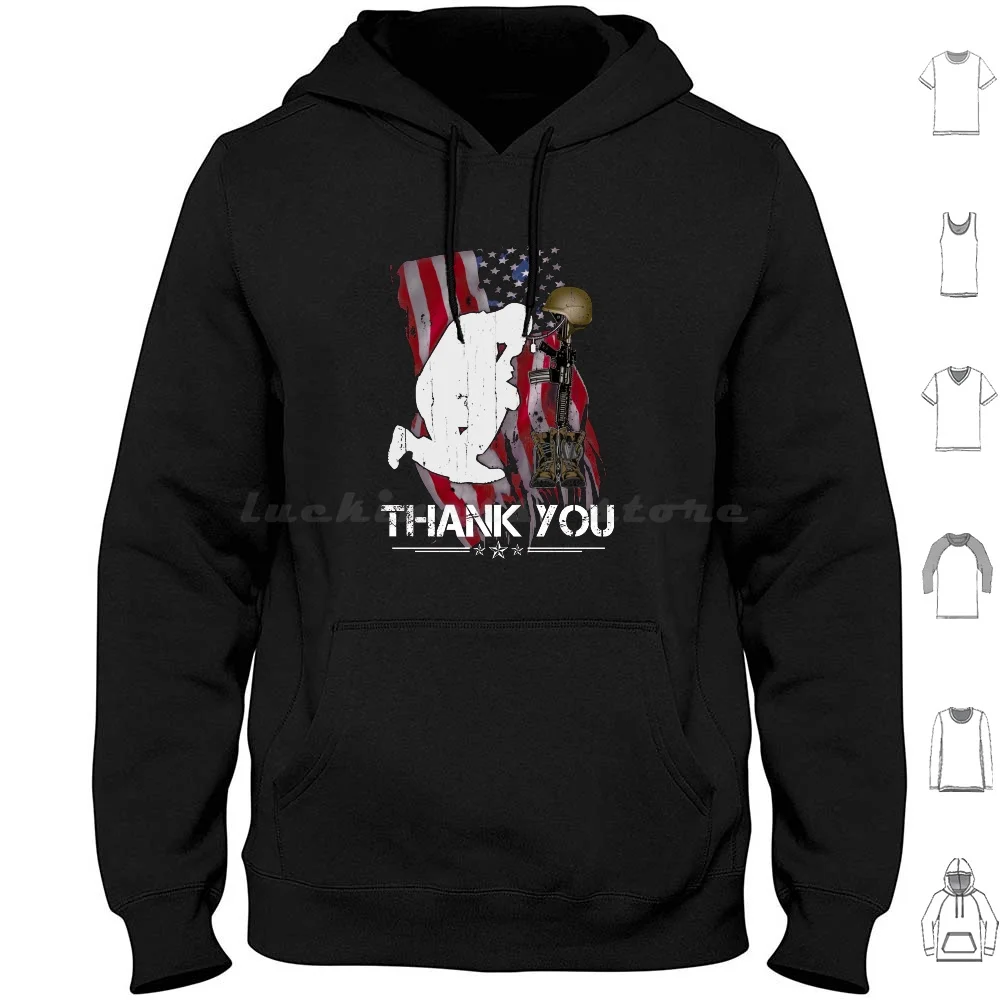 Distressed Memorial Day Flag Military Boots Dog Tags Hoodie cotton Long Sleeve Memorial Day Memorial American Flag Flag