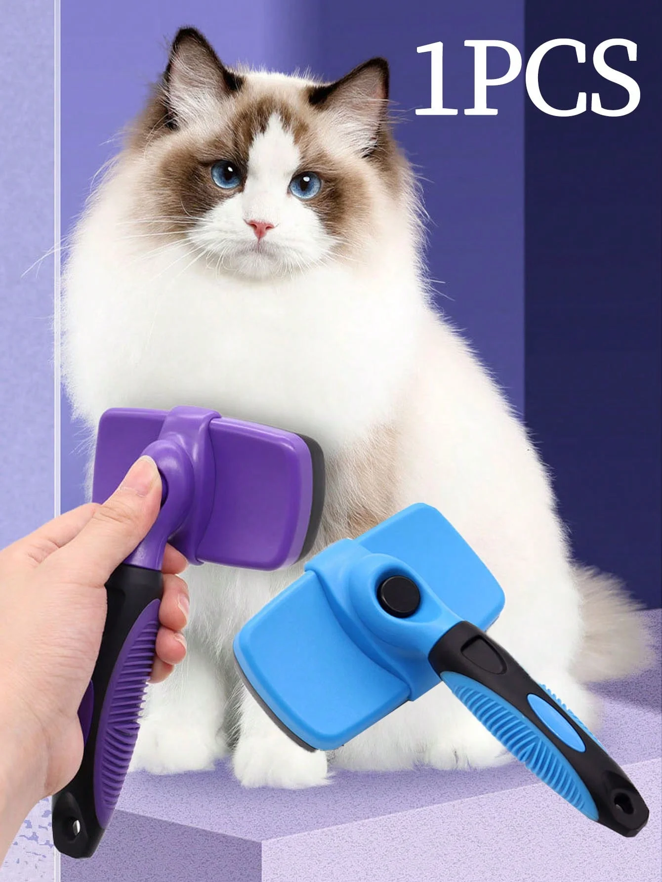1pcs Self Cleaning Slicker Brush for Dogs and Cats,Lightweight Dog Brush for Shedding Massaging Grooming Hair Brush for Dogs Cat